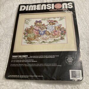 Dimensions Teddy Bear Tea Party Sealed Cross Stitch Kit 3733 Dawna Barton New